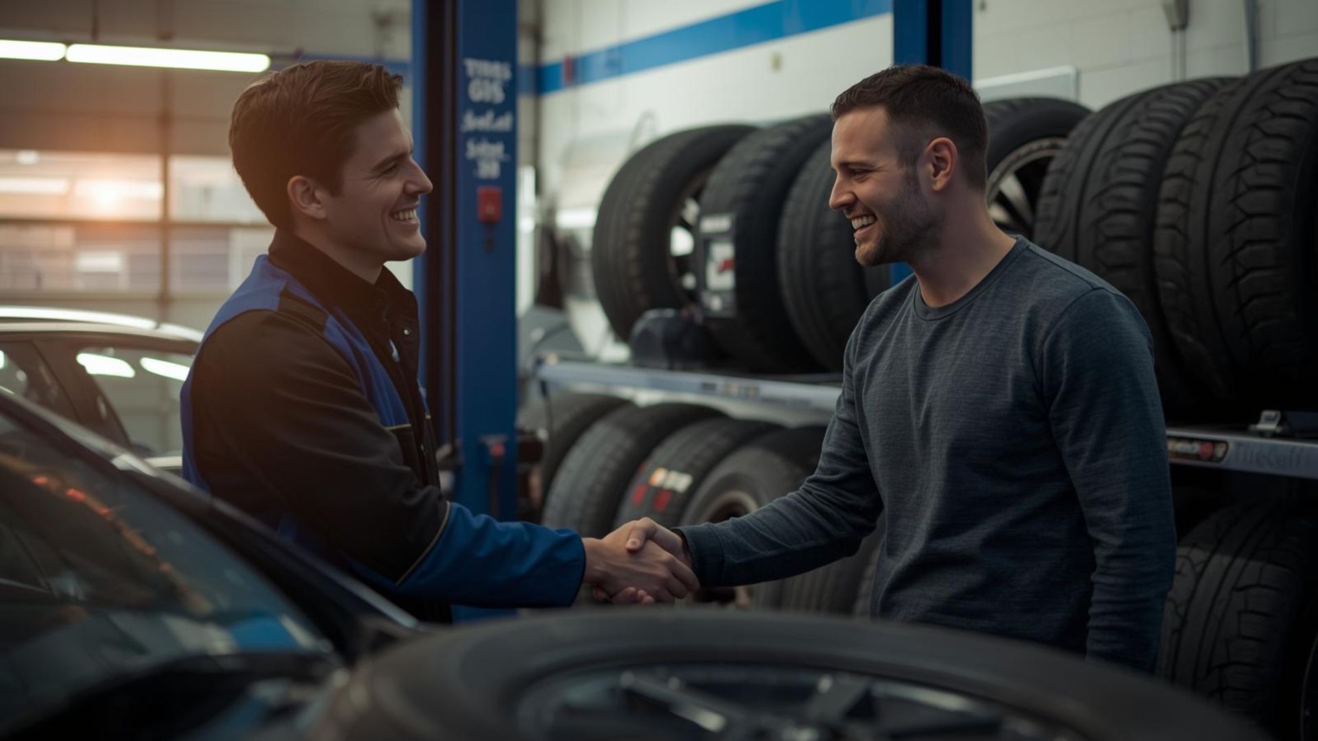 Sell tyre warranties by offering damage protection clearly and professionally in a tyre garage