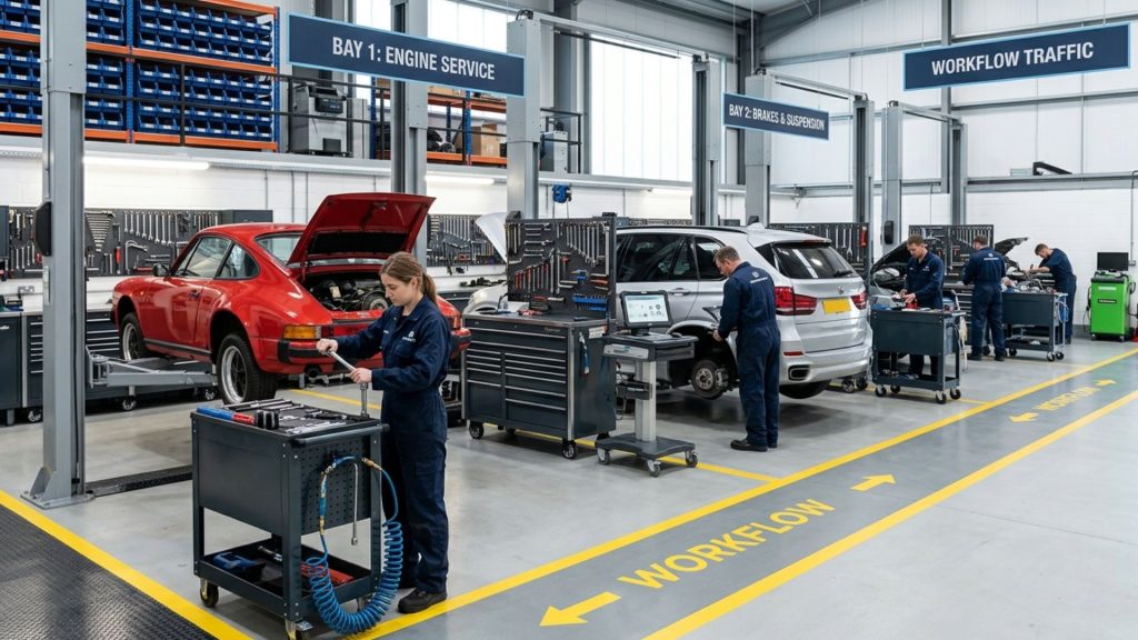 Tyre shop owner explaining tyre value to customer comparing competitor prices