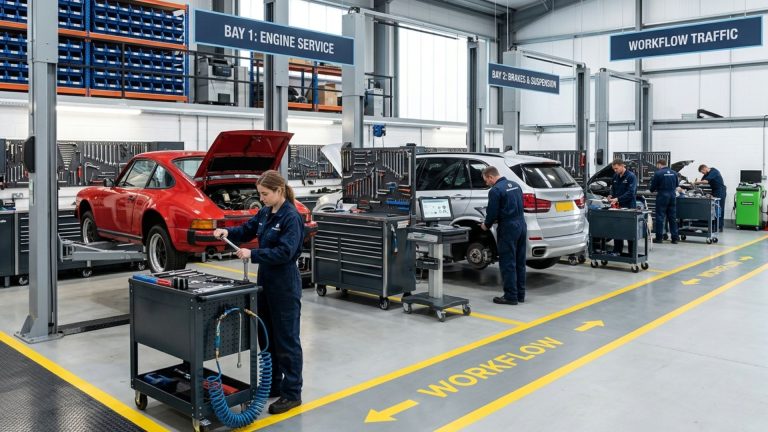 Tyre shop owner explaining tyre value to customer comparing competitor prices
