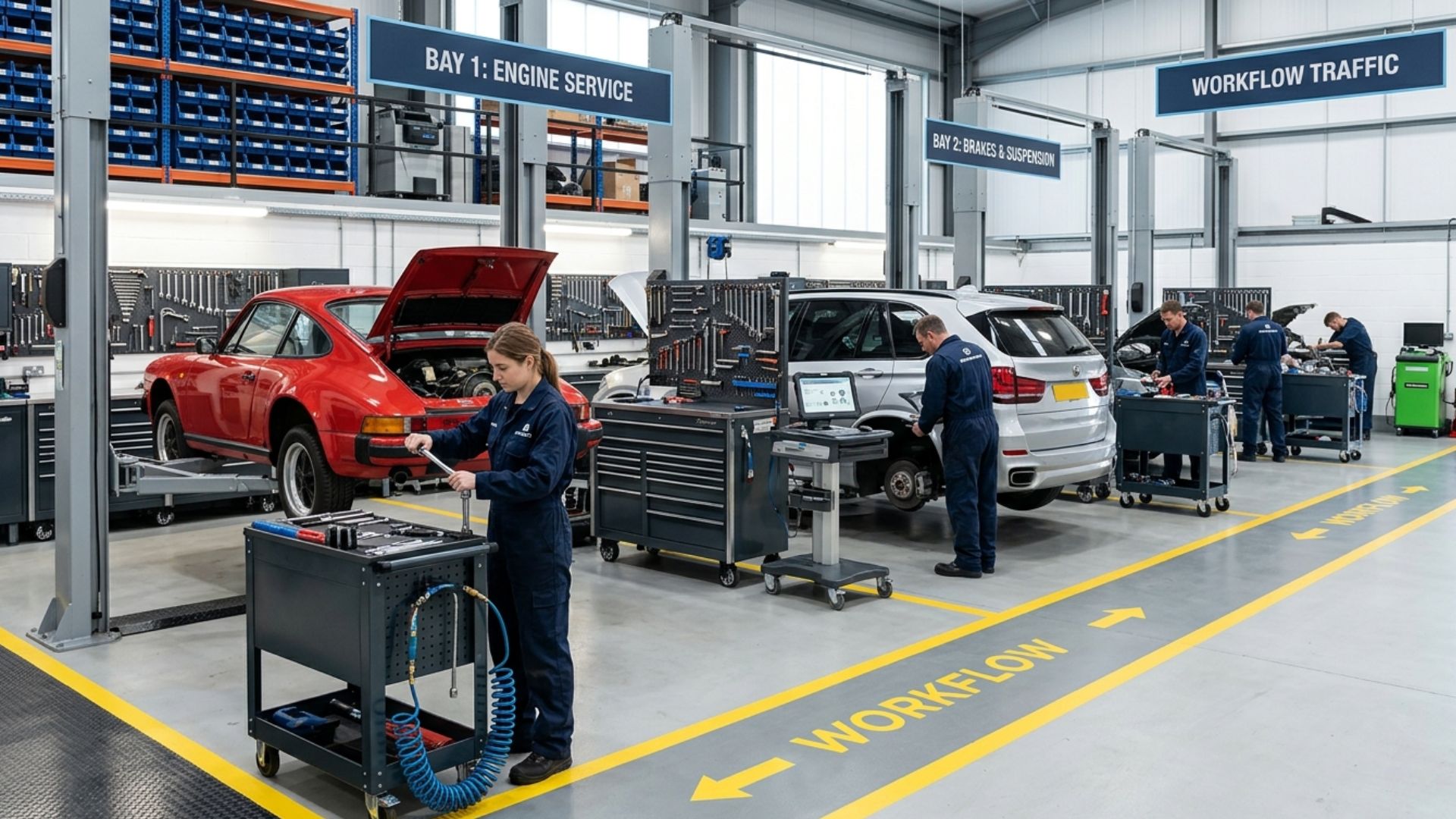 Tyre shop owner explaining tyre value to customer comparing competitor prices